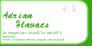 adrian hlavacs business card